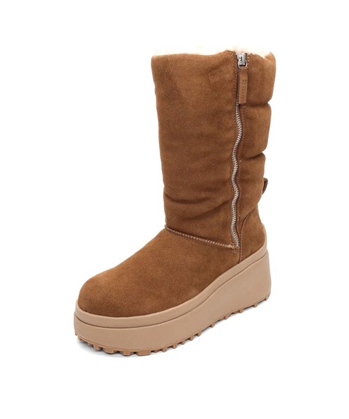 ASH（アッシュ）の「ASH/アッシュ【OSLO】ムートン厚底ハーフブーツ（ブーツ・レディース・ブラウン・36/37/38）」の3枚目の写真