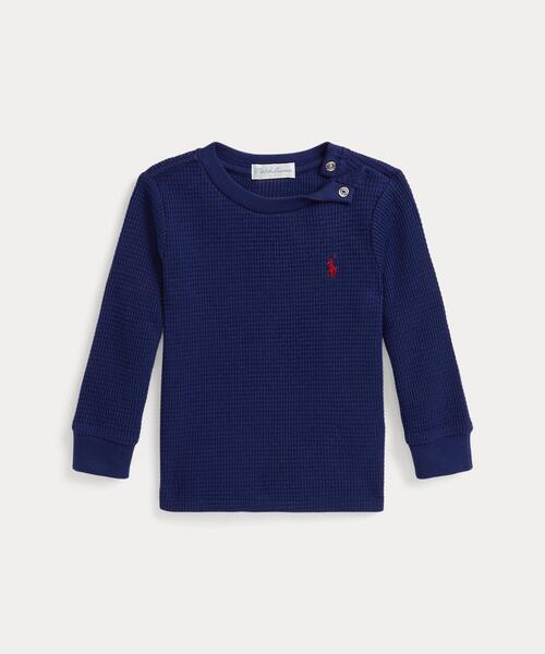ワッフルニット コットン ロングスリーブ Tシャツ（その他ベビー