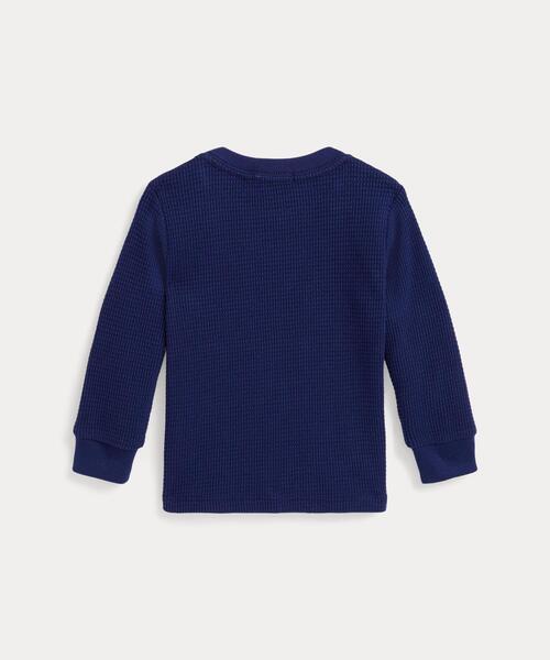 美品✨ポロラルフローレン ワッフルニット コットンマキシドレス インディゴ 青 美品✨ポロラルフローレン ワッフルニット コットンマキシドレス