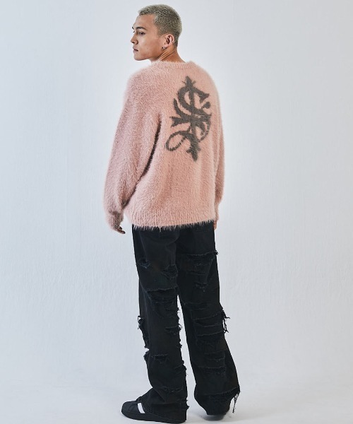 A'GEM/9 × .kom 『SUPPLIER/サプライヤー』 Cross Shaggy Knit