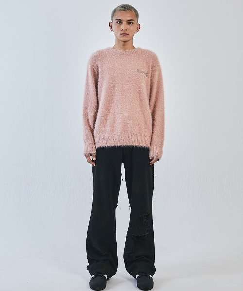 A'GEM/9 × .kom 『SUPPLIER/サプライヤー』 Cross Shaggy Knit
