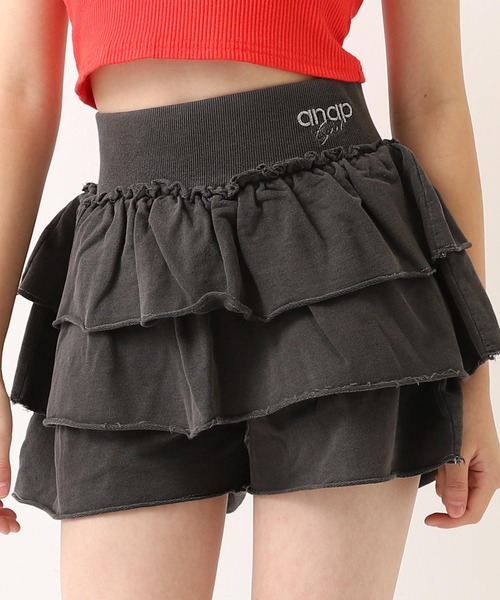 ANAP GiRL(アナップガール)の「ANAP R+Sティアード スカート 【 ユニセックスアイテム 】(スカート・キッズ・ブラウン/ダークアッシュ・XS/S/M)」の3枚目の写真