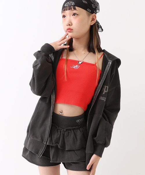 ANAP GiRL(アナップガール)の「ANAP R+Sティアード スカート 【 ユニセックスアイテム 】(スカート・キッズ・ブラウン/ダークアッシュ・XS/S/M)」の5枚目の写真