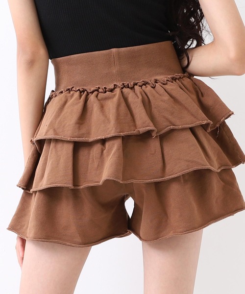 ANAP GiRL(アナップガール)の「ANAP R+Sティアード スカート 【 ユニセックスアイテム 】(スカート・キッズ・ブラウン/ダークアッシュ・XS/S/M)」の9枚目の写真