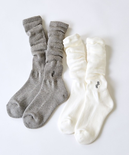 BARNYARDSTORM（バンヤードストーム）の「BARNYARDSTORM / BBソフト編地ソックス（ソックス/靴下・レディース・ホワイト/グレー・FREE）」の7枚目の写真