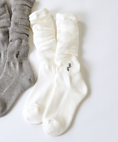 BARNYARDSTORM（バンヤードストーム）の「BARNYARDSTORM / BBソフト編地ソックス（ソックス/靴下・レディース・ホワイト/グレー・FREE）」の9枚目の写真
