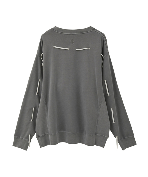 CONVERSE TOKYO(コンバーストウキョウ)の「PIGMENT DYE SPINDLE CODE SWEAT(スウェット・メンズ・ボルドー/ブラック/グレー・LARGE/SMALL)」の7枚目の写真