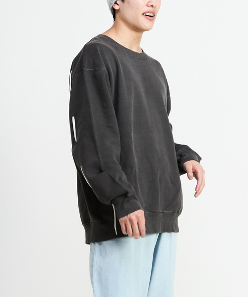 CONVERSE TOKYO(コンバーストウキョウ)の「PIGMENT DYE SPINDLE CODE SWEAT(スウェット・メンズ・ボルドー/ブラック/グレー・LARGE/SMALL)」の11枚目の写真