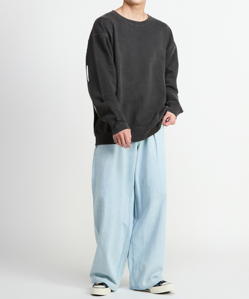 CONVERSE TOKYO(コンバーストウキョウ)の「PIGMENT DYE SPINDLE CODE SWEAT(スウェット・メンズ・ボルドー/ブラック/グレー・LARGE/SMALL)」の12枚目の写真