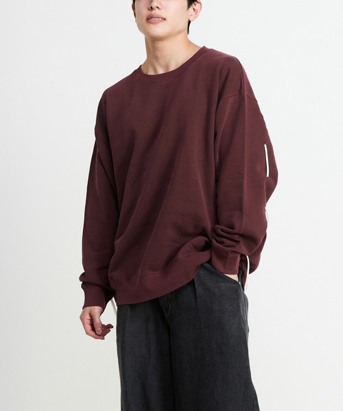 CONVERSE TOKYO(コンバーストウキョウ)の「PIGMENT DYE SPINDLE CODE SWEAT(スウェット・メンズ・ボルドー/ブラック/グレー・LARGE/SMALL)」の18枚目の写真