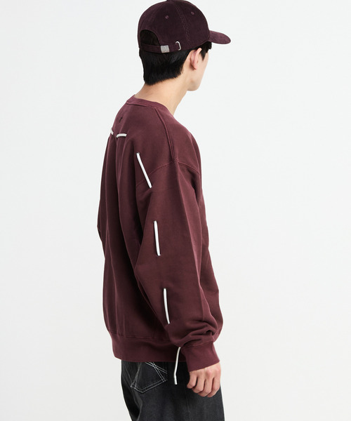 CONVERSE TOKYO(コンバーストウキョウ)の「PIGMENT DYE SPINDLE CODE SWEAT(スウェット・メンズ・ボルドー/ブラック/グレー・LARGE/SMALL)」の19枚目の写真