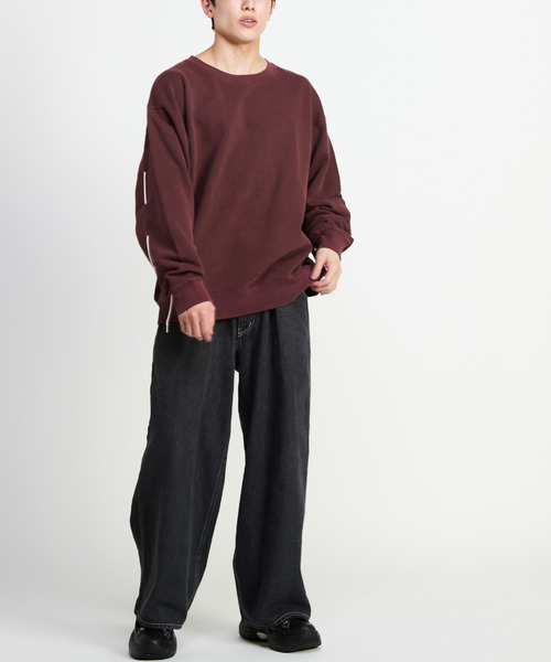 CONVERSE TOKYO(コンバーストウキョウ)の「PIGMENT DYE SPINDLE CODE SWEAT(スウェット・メンズ・ボルドー/ブラック/グレー・LARGE/SMALL)」の21枚目の写真