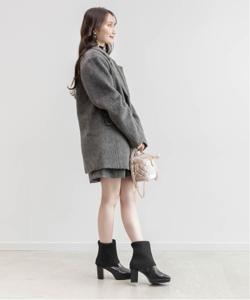 RANDA（ランダ）の「ウールライクシャギーテーラードジャケット（テーラードジャケット・レディース・ブラウン/クリーム/グレー・1/0）」の7枚目の写真