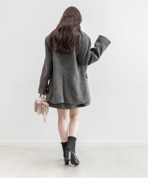 RANDA（ランダ）の「ウールライクシャギーテーラードジャケット（テーラードジャケット・レディース・ブラウン/クリーム/グレー・1/0）」の8枚目の写真