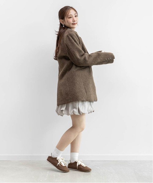 RANDA（ランダ）の「ウールライクシャギーテーラードジャケット（テーラードジャケット・レディース・ブラウン/クリーム/グレー・1/0）」の19枚目の写真