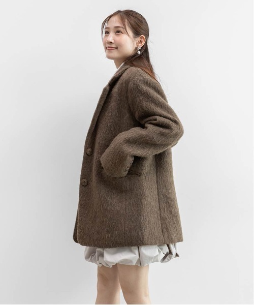 RANDA（ランダ）の「ウールライクシャギーテーラードジャケット（テーラードジャケット・レディース・ブラウン/クリーム/グレー・1/0）」の20枚目の写真