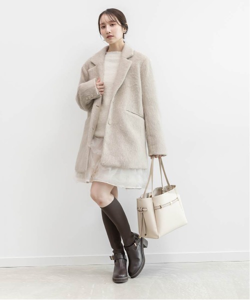 セール】ウールライクシャギーテーラードジャケット（テーラード