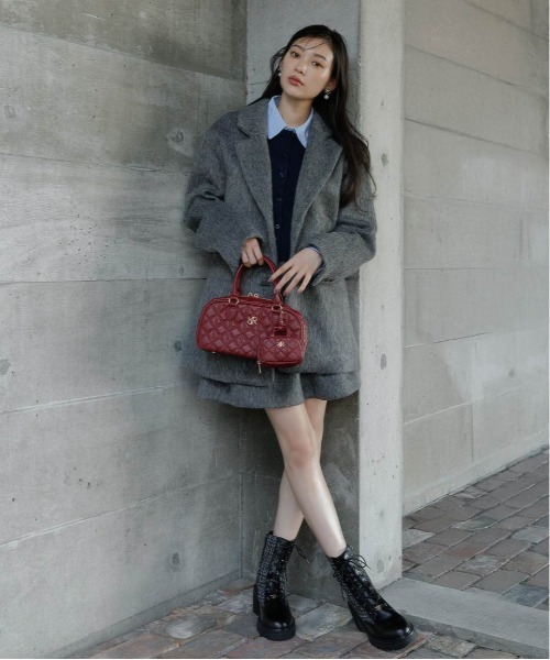 RANDA（ランダ）の「ウールライクシャギーテーラードジャケット（テーラードジャケット・レディース・ブラウン/クリーム/グレー・1/0）」の5枚目の写真