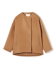 BALLSEY | ウールカシミヤビーバー ショートコクーンコート(ノーカラーコート)