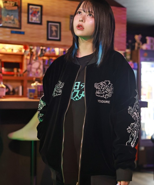 JACK ROSE ジャックローズ スカジャン リバーシブル 刺繍 別珍 黒 YOIDORE 別珍ﾘﾊﾞｰｼﾌﾞﾙ ﾍﾞﾄｽｶｼﾞｬﾝ（スカジャン）｜JACKROSE（ジャック