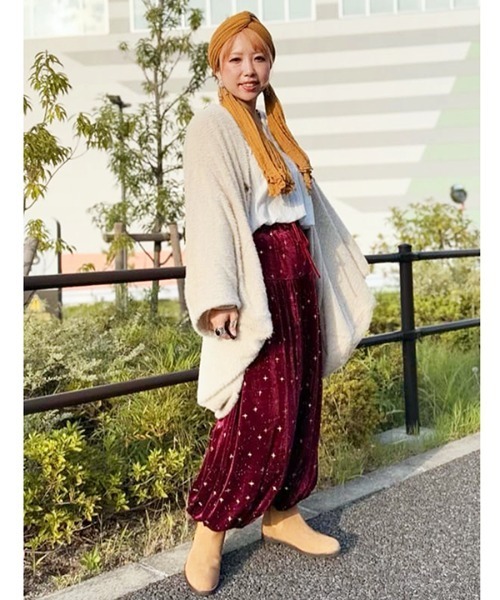 チャイハネ（チャイハネ）の「【チャイハネ】スタミーベロアパンツ（その他パンツ・レディース・グリーン/レッド/イエロー・FREE）」の12枚目の写真