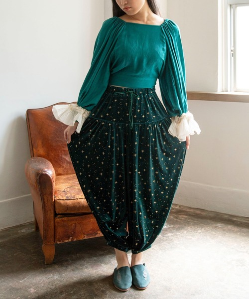 チャイハネ（チャイハネ）の「【チャイハネ】スタミーベロアパンツ（その他パンツ・レディース・グリーン/レッド/イエロー・FREE）」の5枚目の写真