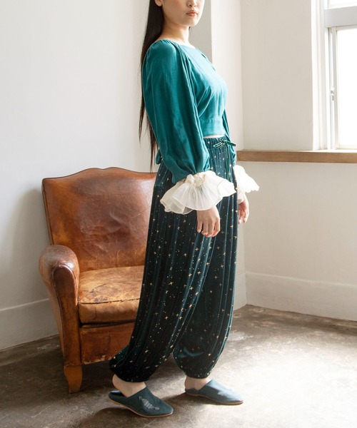 チャイハネ（チャイハネ）の「【チャイハネ】スタミーベロアパンツ（その他パンツ・レディース・グリーン/レッド/イエロー・FREE）」の6枚目の写真