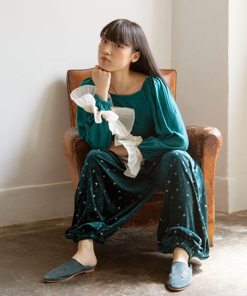 チャイハネ（チャイハネ）の「【チャイハネ】スタミーベロアパンツ（その他パンツ・レディース・グリーン/レッド/イエロー・FREE）」の8枚目の写真