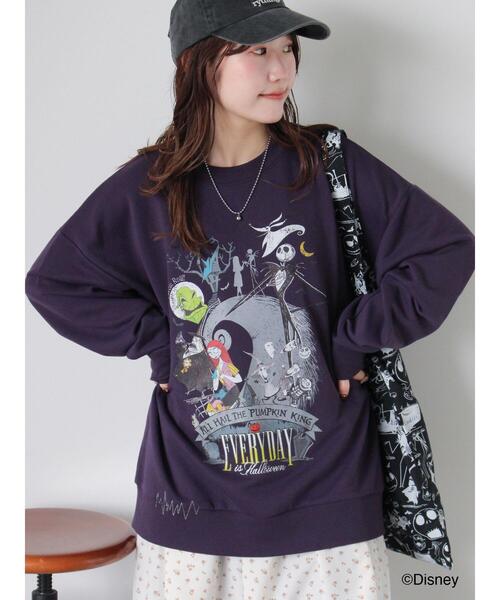 ehka sopo(エヘカソポ)の「【Disney】ナイトメアー・ビフォア・クリスマス/スウェット(Tシャツ/カットソー・レディース・ブラック/キナリ/パープル・F)」の3枚目の写真