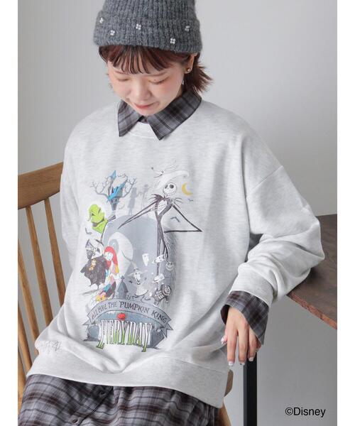 ehka sopo(エヘカソポ)の「【Disney】ナイトメアー・ビフォア・クリスマス/スウェット(Tシャツ/カットソー・レディース・ブラック/キナリ/パープル・F)」の1枚目の写真