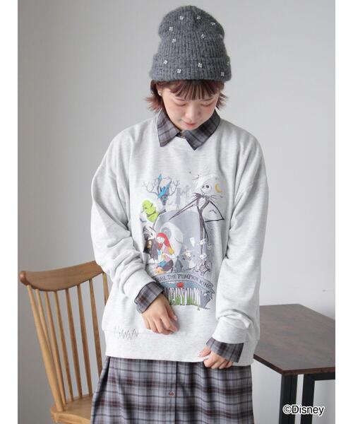 ehka sopo(エヘカソポ)の「【Disney】ナイトメアー・ビフォア・クリスマス/スウェット(Tシャツ/カットソー・レディース・ブラック/キナリ/パープル・F)」の9枚目の写真