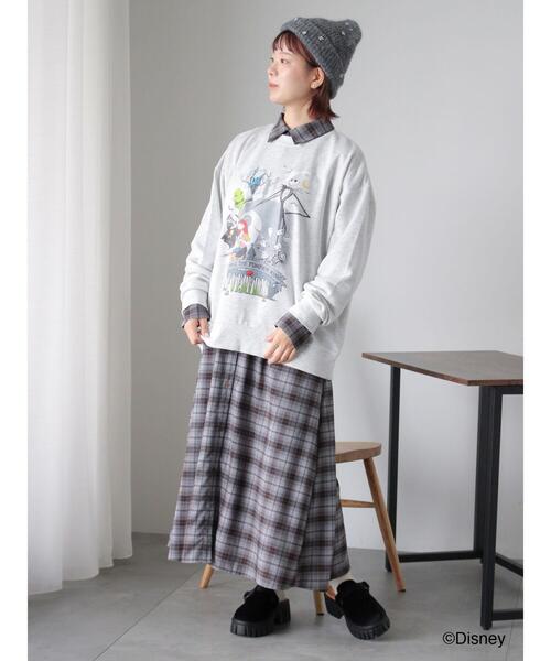 ehka sopo(エヘカソポ)の「【Disney】ナイトメアー・ビフォア・クリスマス/スウェット(Tシャツ/カットソー・レディース・ブラック/キナリ/パープル・F)」の12枚目の写真