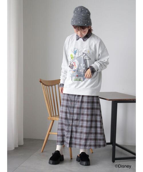 ehka sopo(エヘカソポ)の「【Disney】ナイトメアー・ビフォア・クリスマス/スウェット(Tシャツ/カットソー・レディース・ブラック/キナリ/パープル・F)」の13枚目の写真