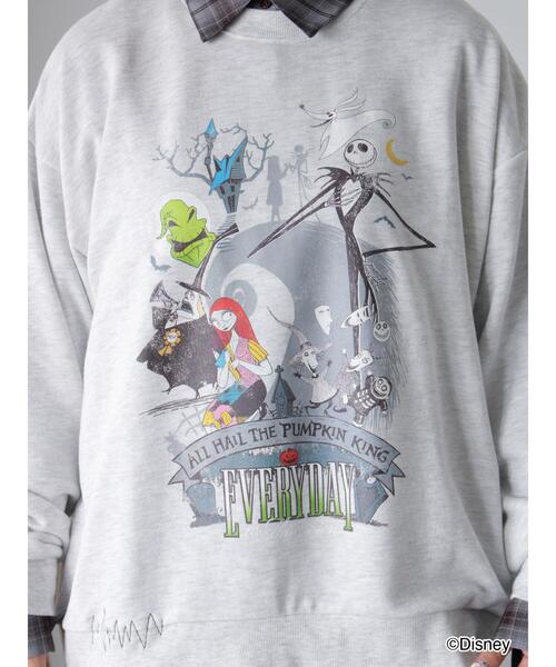 ehka sopo(エヘカソポ)の「【Disney】ナイトメアー・ビフォア・クリスマス/スウェット(Tシャツ/カットソー・レディース・ブラック/キナリ/パープル・F)」の16枚目の写真