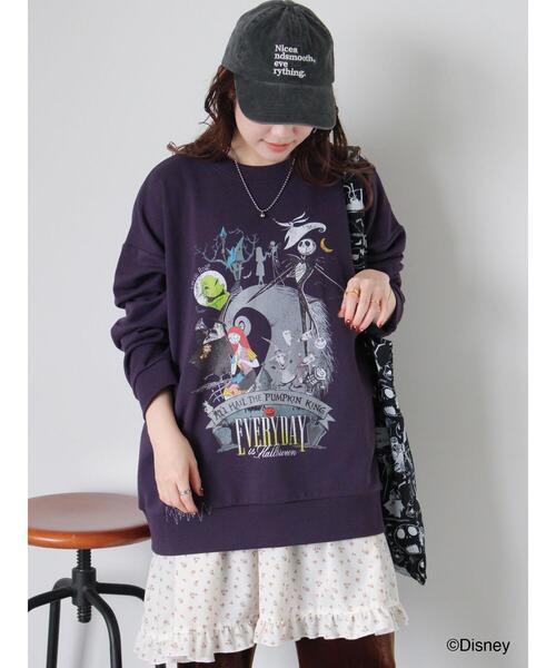 ehka sopo(エヘカソポ)の「【Disney】ナイトメアー・ビフォア・クリスマス/スウェット(Tシャツ/カットソー・レディース・ブラック/キナリ/パープル・F)」の20枚目の写真