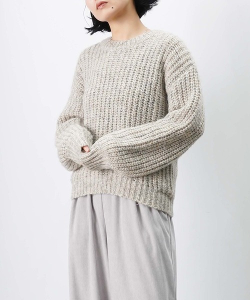 LUCA/LADY LUCK LUCA（ルカ/レディラックルカ）の「LC/LLL シャギー短丈ニットプルオーバー（ニット/セーター・レディース・ピンク/ベージュ/ブラック/ライトブルー・FREE）」の3枚目の写真