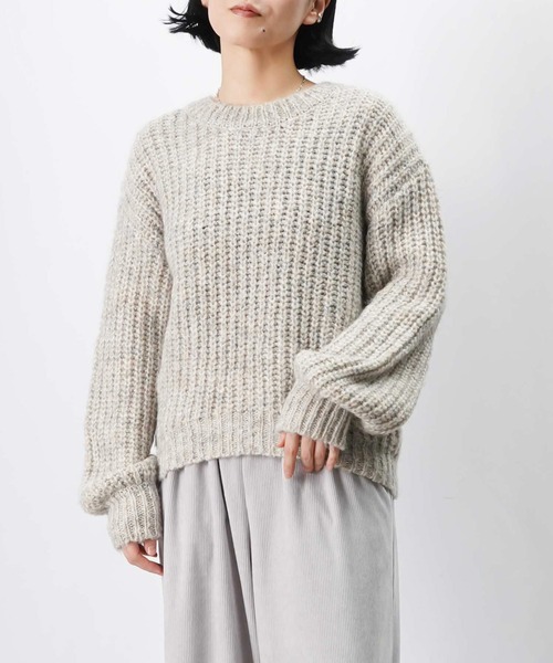 LUCA/LADY LUCK LUCA（ルカ/レディラックルカ）の「LC/LLL シャギー短丈ニットプルオーバー（ニット/セーター・レディース・ピンク/ベージュ/ブラック/ライトブルー・FREE）」の6枚目の写真