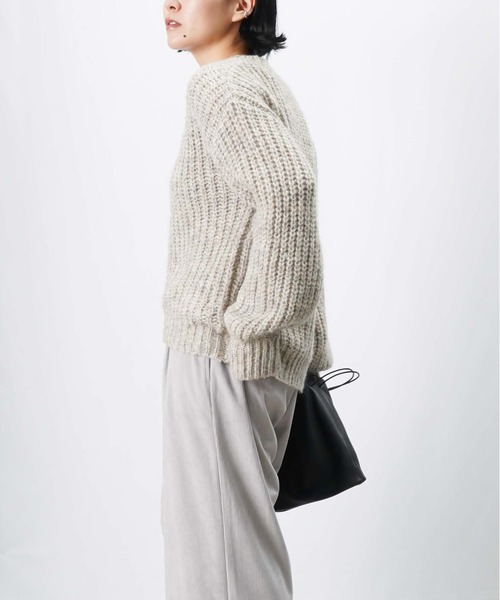 LUCA/LADY LUCK LUCA（ルカ/レディラックルカ）の「LC/LLL シャギー短丈ニットプルオーバー（ニット/セーター・レディース・ピンク/ベージュ/ブラック/ライトブルー・FREE）」の9枚目の写真