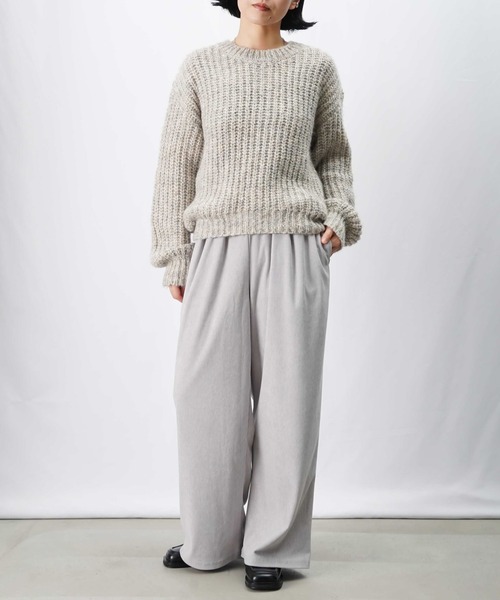 LUCA/LADY LUCK LUCA（ルカ/レディラックルカ）の「LC/LLL シャギー短丈ニットプルオーバー（ニット/セーター・レディース・ピンク/ベージュ/ブラック/ライトブルー・FREE）」の5枚目の写真