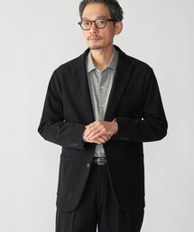 テーラードジャケット（ブラック/黒色系・コーデュロイ）ファッション