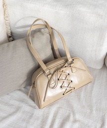 clear | レースアップロングハンドルバッグ[着回し力抜群 ガーリー リボン]≪AW新作≫(ハンドバッグ)