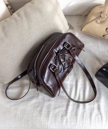 clear | レースアップロングハンドルバッグ[着回し力抜群 ガーリー リボン]≪AW新作≫(ハンドバッグ)