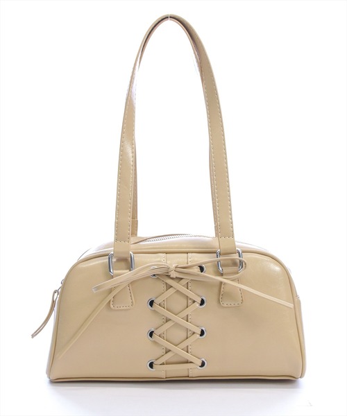 clear（クリア）の「レースアップロングハンドルバッグ[着回し力抜群 ガーリー リボン]≪AW新作≫（ハンドバッグ・レディース・ベージュ/ブラウン/ブラック・F）」の21枚目の写真