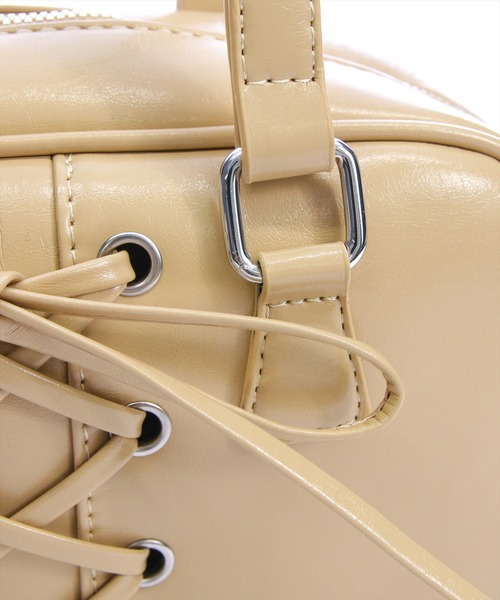 clear（クリア）の「レースアップロングハンドルバッグ[着回し力抜群 ガーリー リボン]≪AW新作≫（ハンドバッグ・レディース・ベージュ/ブラウン/ブラック・F）」の16枚目の写真