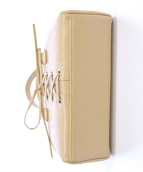 clear（クリア）の「レースアップロングハンドルバッグ[着回し力抜群 ガーリー リボン]≪AW新作≫（ハンドバッグ・レディース・ベージュ/ブラウン/ブラック・F）」の11枚目の写真