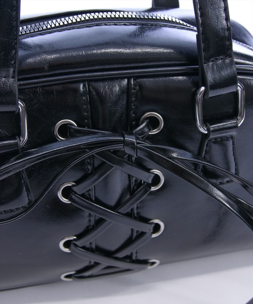 clear（クリア）の「レースアップロングハンドルバッグ[着回し力抜群 ガーリー リボン]≪AW新作≫（ハンドバッグ・レディース・ベージュ/ブラウン/ブラック・F）」の13枚目の写真