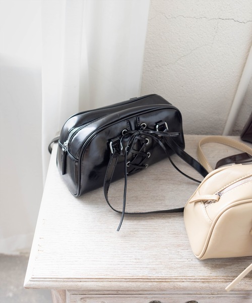 clear（クリア）の「レースアップロングハンドルバッグ[着回し力抜群 ガーリー リボン]≪AW新作≫（ハンドバッグ・レディース・ベージュ/ブラウン/ブラック・F）」の22枚目の写真