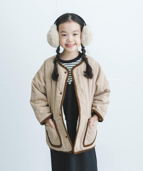 URBAN RESEARCH DOORS(アーバンリサーチドアーズ)の「リバーシブルフリースコート(KIDS)(その他アウター・キッズ・ベージュ系その他/グレー系その他・135/105/120)」の3枚目の写真