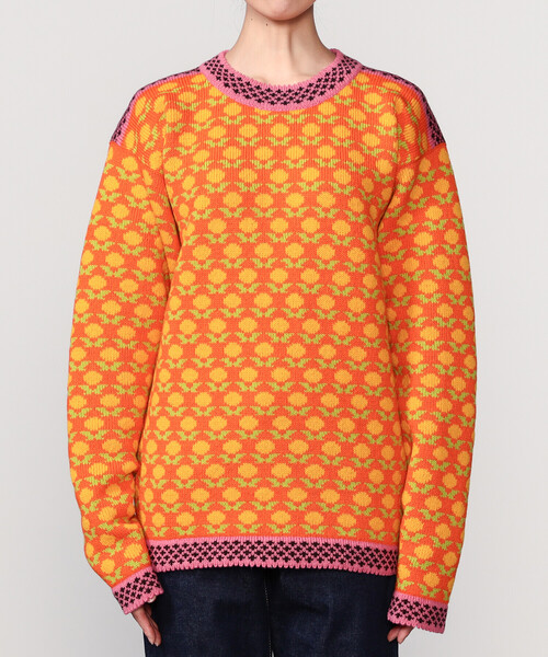 Bshop(ビショップ)の「Longa Liis | ヴィンテージ フォークセーター ORANGE WOMEN(ニット/セーター・レディース・オレンジ系その他・XS)」の7枚目の写真