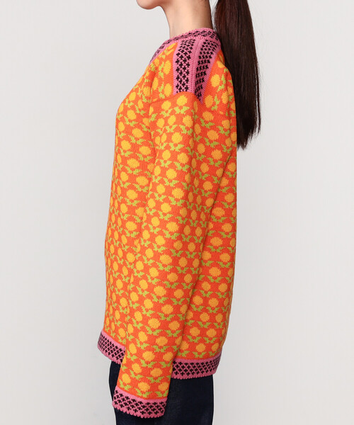 Bshop(ビショップ)の「Longa Liis | ヴィンテージ フォークセーター ORANGE WOMEN(ニット/セーター・レディース・オレンジ系その他・XS)」の8枚目の写真